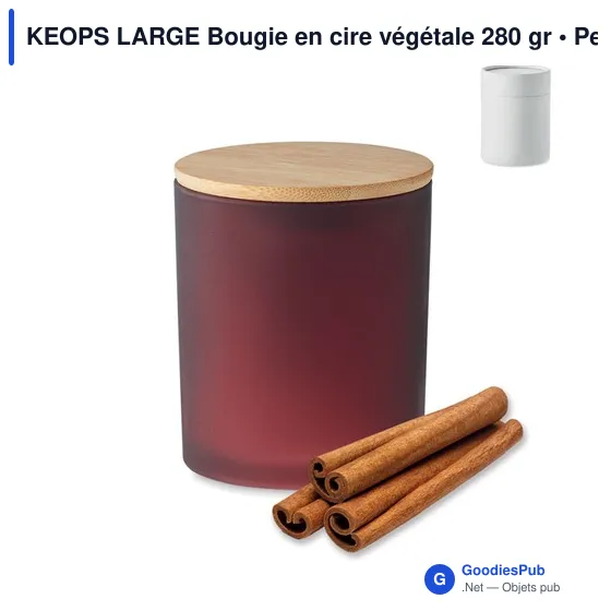KEOPS LARGE Bougie en cire végétale 280 gr - Image 1