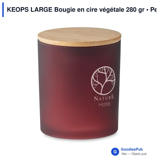 KEOPS LARGE Bougie en cire végétale 280 gr - Image 6
