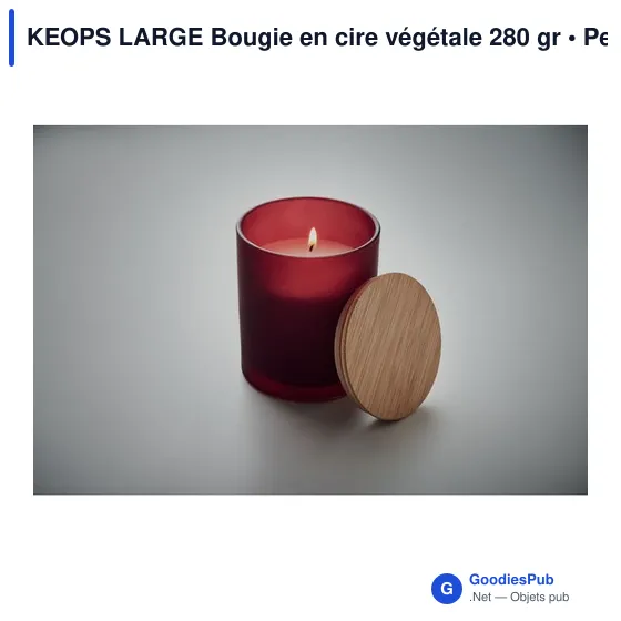 KEOPS LARGE Bougie en cire végétale 280 gr - Image 7