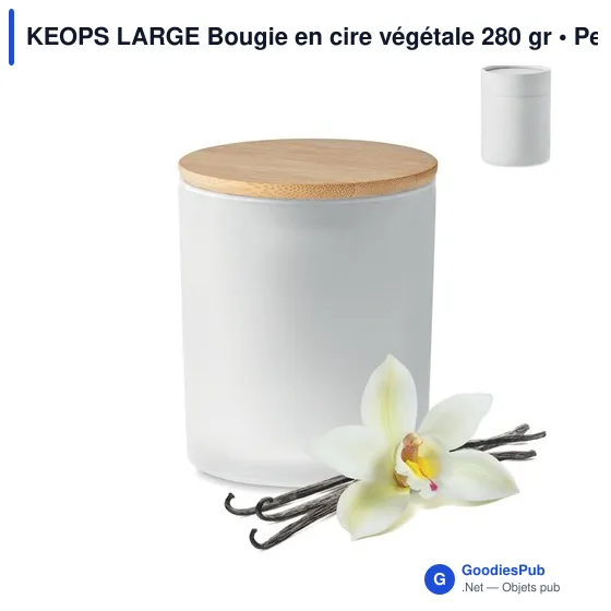 KEOPS LARGE Bougie en cire végétale 280 gr - Image 8