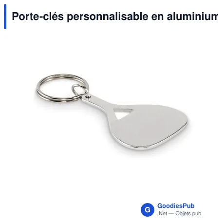 Porte-clés personnalisable en aluminium KEPAD avec logo