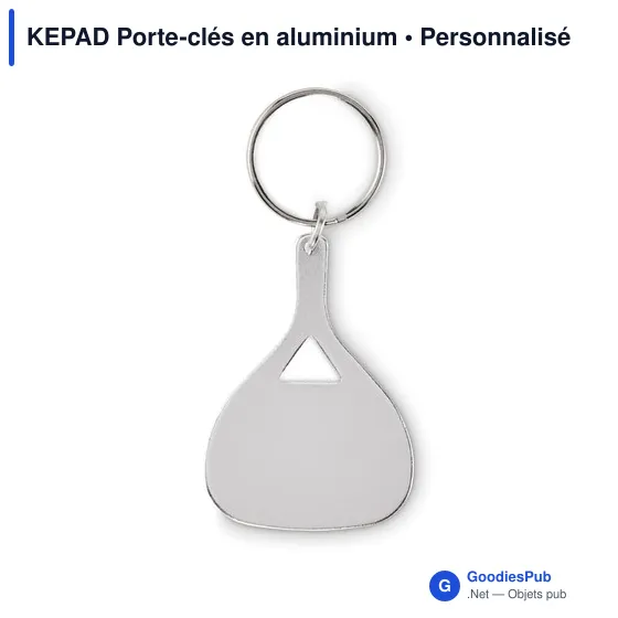 Porte-clés personnalisable en aluminium KEPAD avec logo - Image 2