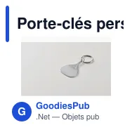 Porte-clés personnalisable en aluminium KEPAD avec logo - Miniature 3