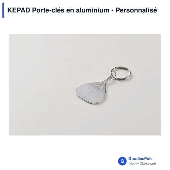 Porte-clés personnalisable en aluminium KEPAD avec logo - Image 3