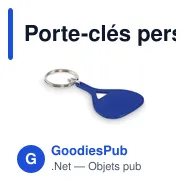 Porte-clés personnalisable en aluminium KEPAD avec logo - Miniature 4