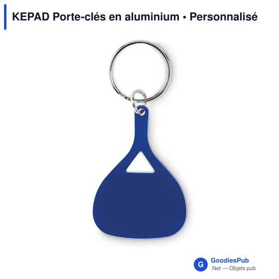 Porte-clés personnalisable en aluminium KEPAD avec logo - Image 5