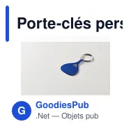 Porte-clés personnalisable en aluminium KEPAD avec logo - Miniature 7