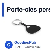 Porte-clés personnalisable en aluminium KEPAD avec logo - Miniature 8