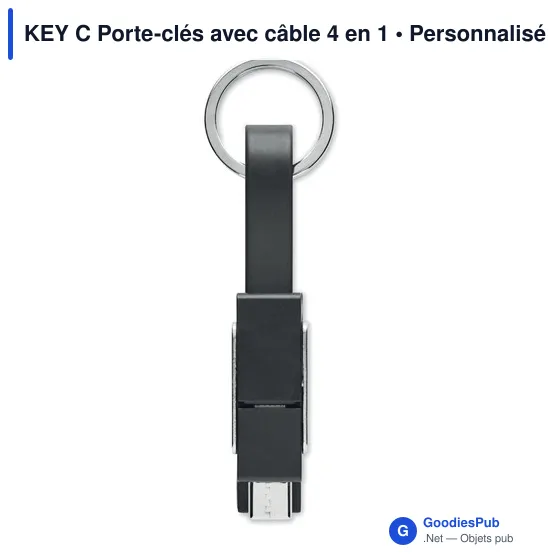 KEY C Porte-clés avec câble 4 en 1 - Image 3