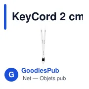 Tour de cou personnalisable KeyCord 2 cm avec logo - Miniature 1