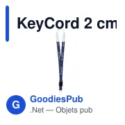 Tour de cou personnalisable KeyCord 2 cm avec logo - Miniature 11