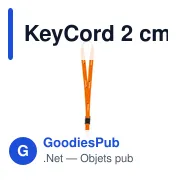 Tour de cou personnalisable KeyCord 2 cm avec logo - Miniature 12