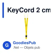 Tour de cou personnalisable KeyCord 2 cm avec logo - Miniature 13