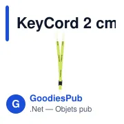Tour de cou personnalisable KeyCord 2 cm avec logo - Miniature 15