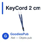 Tour de cou personnalisable KeyCord 2 cm avec logo - Miniature 17