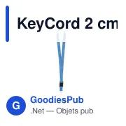 Tour de cou personnalisable KeyCord 2 cm avec logo - Miniature 3