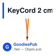 Tour de cou personnalisable KeyCord 2 cm avec logo - Miniature 7