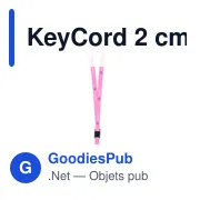 Tour de cou personnalisable KeyCord 2 cm avec logo - Miniature 9