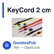 Tour de cou personnalisable KeyCord 2 cm avec logo - Miniature 10
