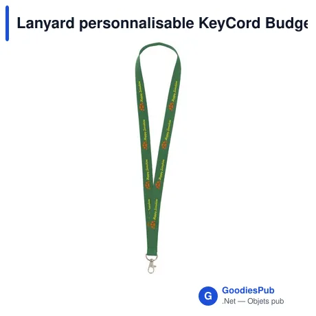 Lanyard personnalisable KeyCord Budget 2 cm avec logo