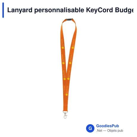 Lanyard personnalisable KeyCord Budget Safety avec logo