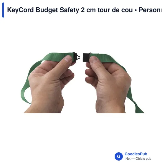 Lanyard personnalisable KeyCord Budget Safety avec logo - Image 4