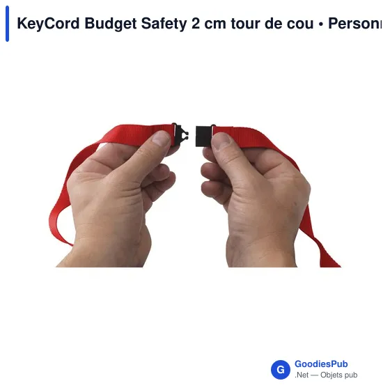 Lanyard personnalisable KeyCord Budget Safety avec logo - Image 6