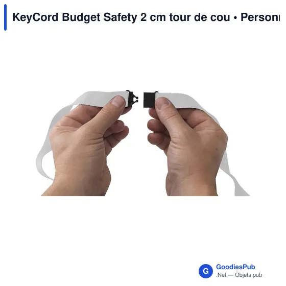 Lanyard personnalisable KeyCord Budget Safety avec logo - Image 8