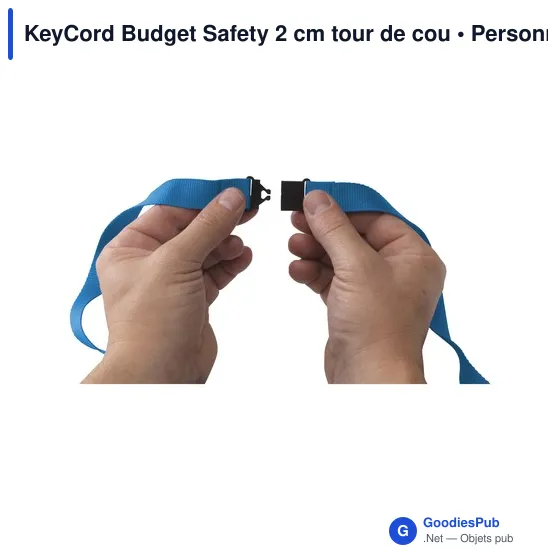 Lanyard personnalisable KeyCord Budget Safety avec logo - Image 10