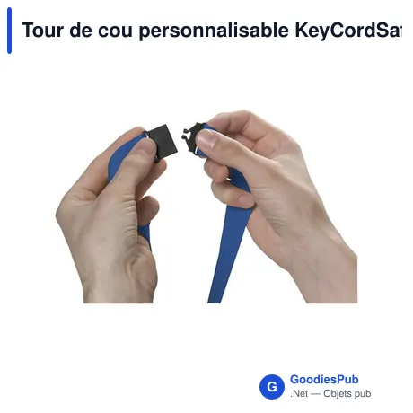 Tour de cou personnalisable KeyCordSafety avec logo