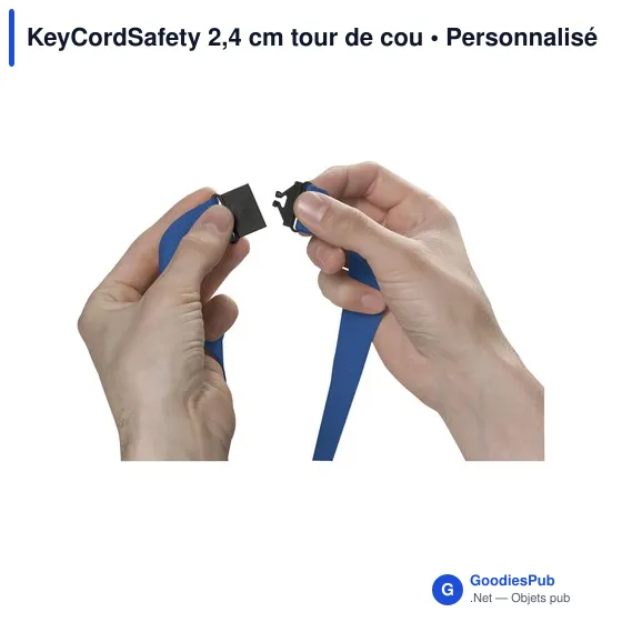 Tour de cou personnalisable KeyCordSafety avec logo - Image 1