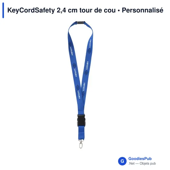 Tour de cou personnalisable KeyCordSafety avec logo - Image 2