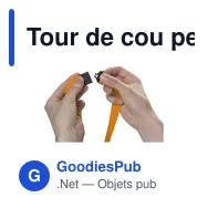 Tour de cou personnalisable KeyCordSafety avec logo - Miniature 3
