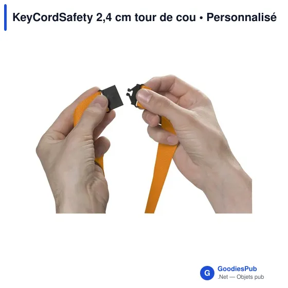 Tour de cou personnalisable KeyCordSafety avec logo - Image 3