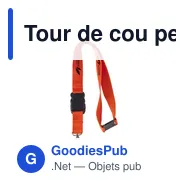 Tour de cou personnalisable KeyCordSafety avec logo - Miniature 4