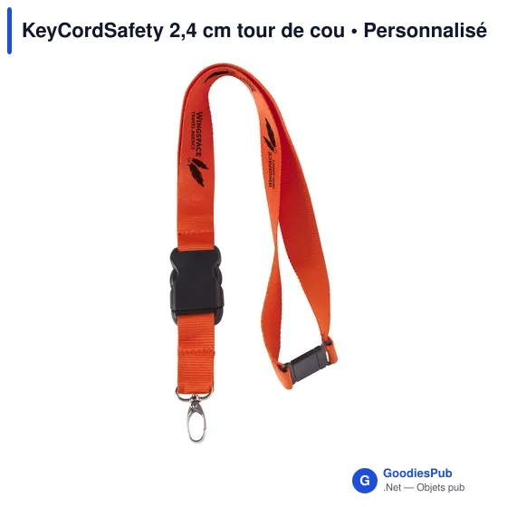 Tour de cou personnalisable KeyCordSafety avec logo - Image 4