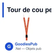 Tour de cou personnalisable KeyCordSafety avec logo - Miniature 5