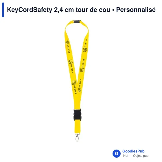 Tour de cou personnalisable KeyCordSafety avec logo - Image 7