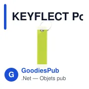 Porte-clés réfléchissant personnalisable avec logo - KEYFLECT - Miniature 1