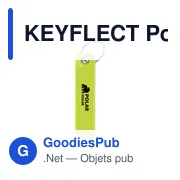 Porte-clés réfléchissant personnalisable avec logo - KEYFLECT - Miniature 2