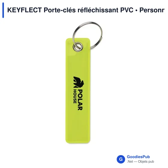 Porte-clés réfléchissant personnalisable avec logo - KEYFLECT - Image 2