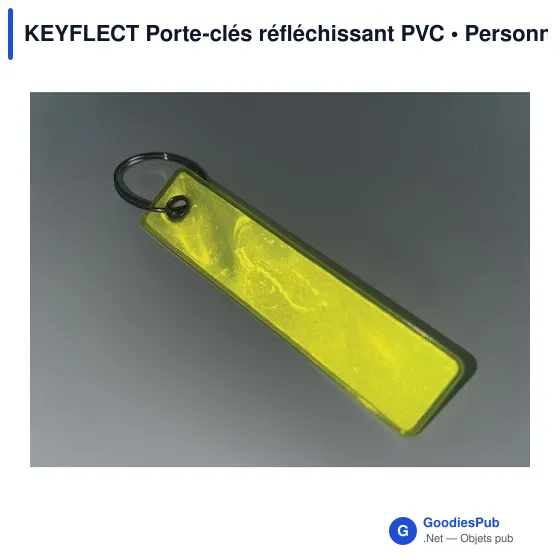 Porte-clés réfléchissant personnalisable avec logo - KEYFLECT - Image 3