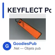 Porte-clés réfléchissant personnalisable avec logo - KEYFLECT - Miniature 5