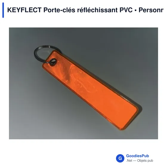 Porte-clés réfléchissant personnalisable avec logo - KEYFLECT - Image 5