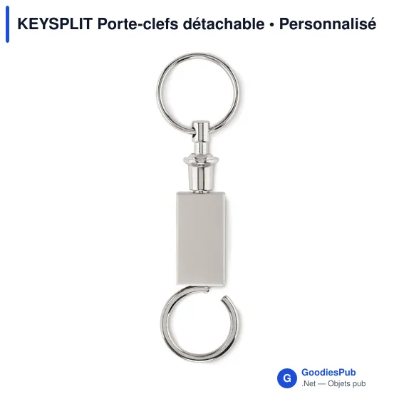 Porte-clés détachable personnalisable avec logo - Goodies entreprise - Image 2