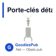 Porte-clés détachable personnalisable avec logo - Goodies entreprise - Miniature 4
