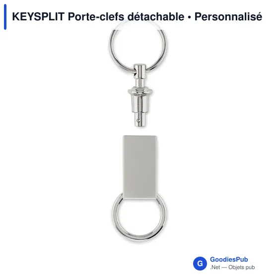 Porte-clés détachable personnalisable avec logo - Goodies entreprise - Image 4