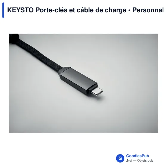 Porte-clés personnalisable avec câble de charge KEYSTO pour logo - Image 6