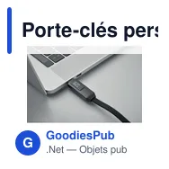 Porte-clés personnalisable avec câble de charge KEYSTO pour logo - Miniature 9