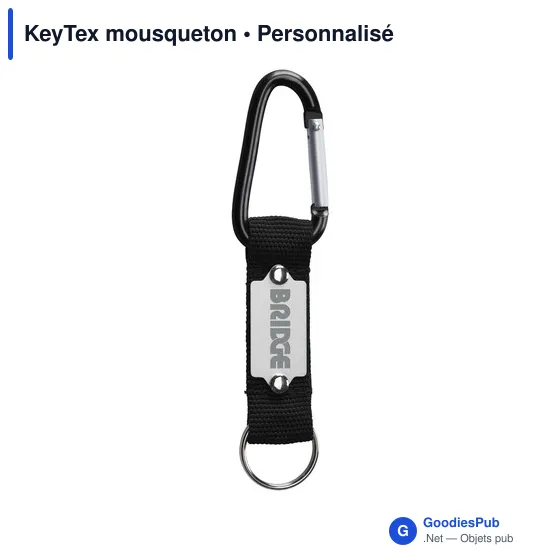 Mousqueton personnalisable KeyTex avec logo pour accessoires clés - Image 11